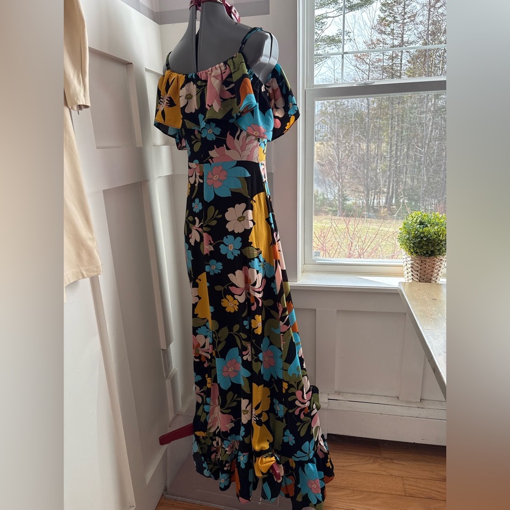 Lulu's Multicolor‎ Floral Maxi Dress Size Small - Picture 6 of 8